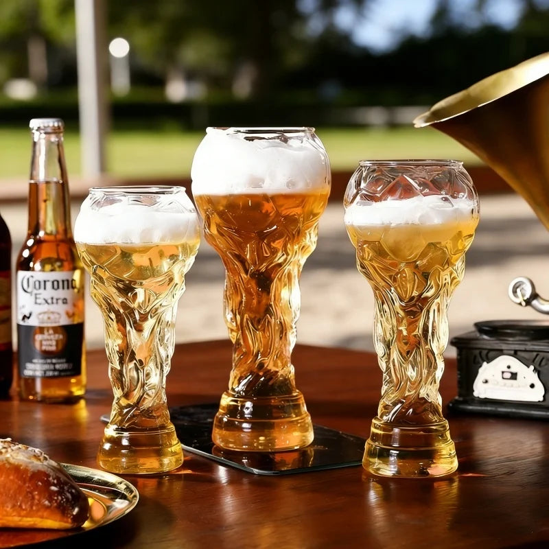 Football Trophy Shape Beer Glass