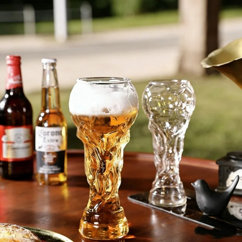 Football Trophy Shape Beer Glass