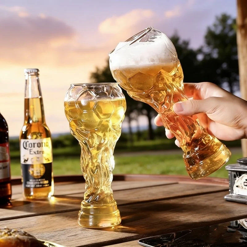 Football Trophy Shape Beer Glass