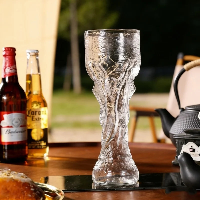 Football Trophy Shape Beer Glass