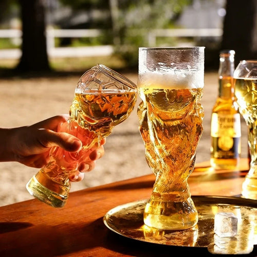Football Trophy Shape Beer Glass